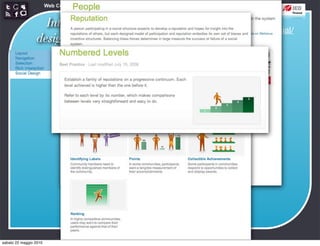 Web Communication and Social Media - Media design 03


                   Interaction
                                                      http://developer.yahoo.com/ypatterns/social/
                 design patterns




sabato 22 maggio 2010
 