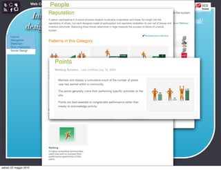 Web Communication and Social Media - Media design 03


                   Interaction
                                                      http://developer.yahoo.com/ypatterns/social/
                 design patterns




sabato 22 maggio 2010
 