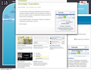 Web Communication and Social Media - Media design 03


                   Interaction                           http://developer.yahoo.com/ypatterns/richinteraction/
                 design patterns




sabato 22 maggio 2010
 