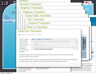 Web Communication and Social Media - Media design 03


                   Interaction                           http://developer.yahoo.com/ypatterns/richinteraction/
                 design patterns




sabato 22 maggio 2010
 