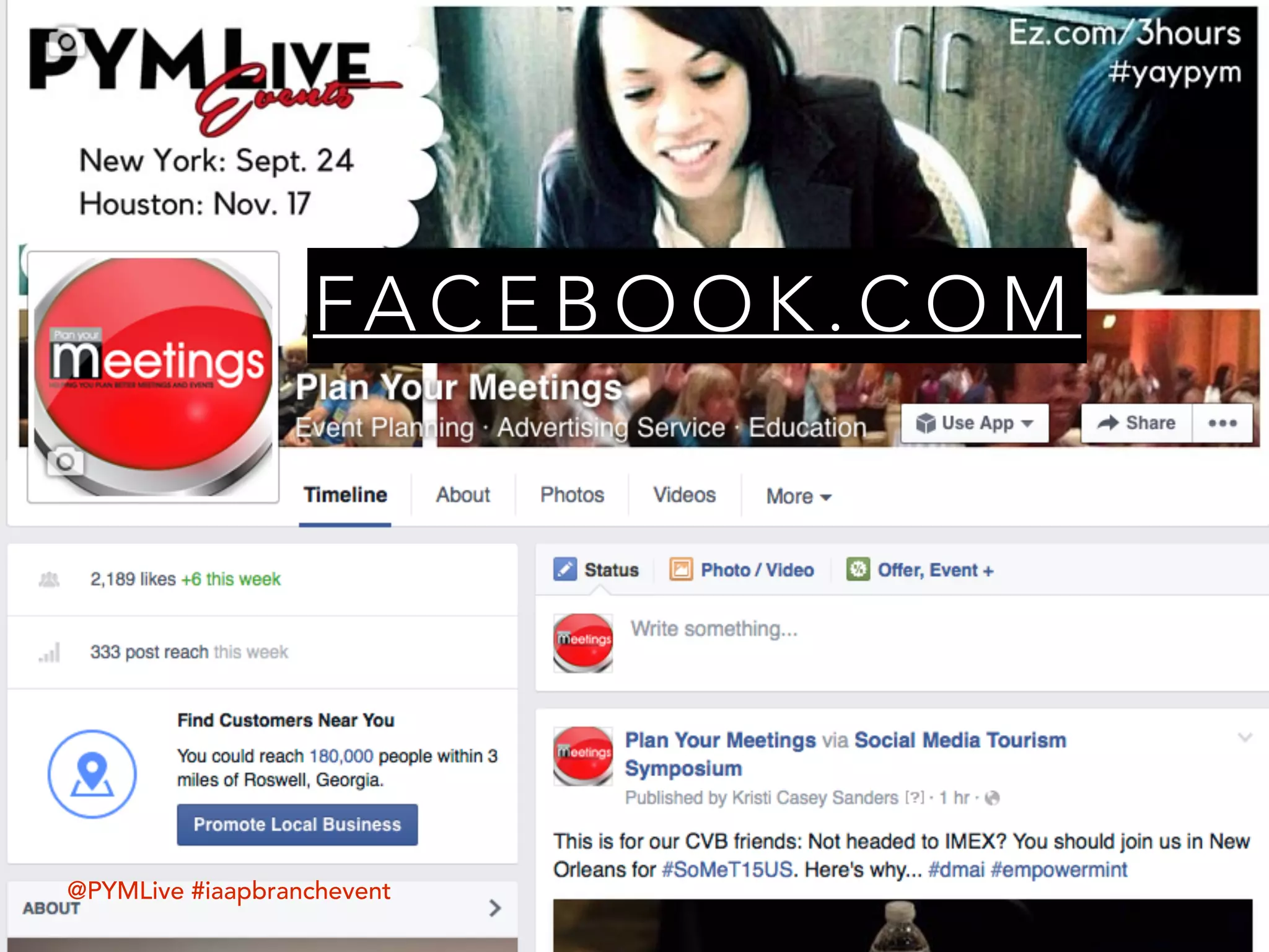 FA C E B O O K . C O M
@PYMLive #iaapbranchevent
 