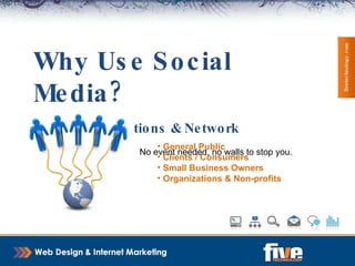 Why Use Social Media? >  To Listen & Learn There are thousands of intelligent people and companies sharing ideas, links, blog posts, websites, case studies, opinions and more.  