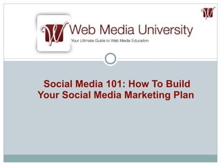 Social Media 101: How To Build Your Social Media Marketing Plan   