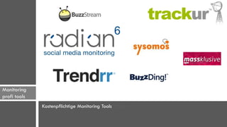 Monitoring
profi tools
              Kostenpflichtige Monitoring Tools Video
 