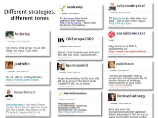 Different strategies,
   different tones
 