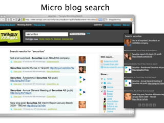 Micro blog search
 