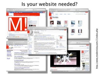 Is your website needed?




http://www.modernista.com/7/index.php
 