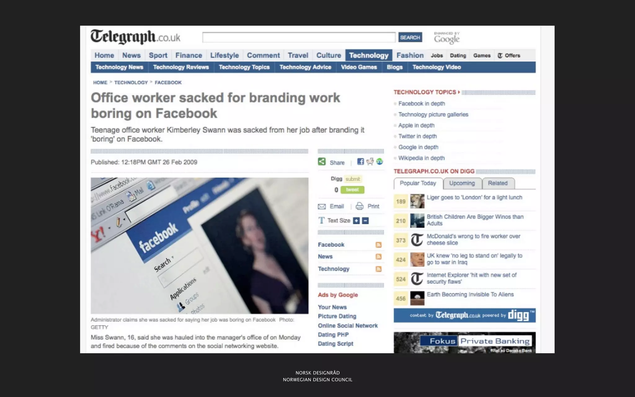 NORSK DESIGNRÅD
NORWEGIAN DESIGN COUNCIL
 