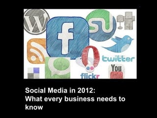 Social Media in 2012:  What every business needs to know 