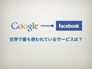 ？
世界で最も使われているサービスは？
 