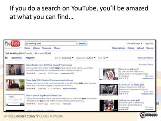 As a job seeker, what is your Brand?YOU are your BrandWhy You? (Expertise, Industry, Niche?)Create Your Profile in a Word Document67WHY?  The clearer you are on your brand, the better you represent yourself, the more employers you will attract