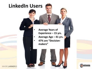 LinkedIn</li></ul>Thanks to Connection Point Interactive for this Slide<br />