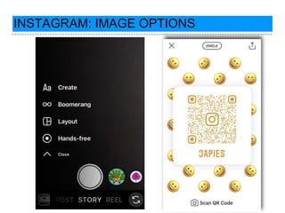 INSTAGRAM: IMAGE OPTIONS
 