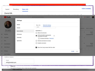 Creating your channel
 