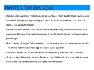 TWITTER FOR BUSINESS
 