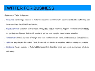 TWITTER FOR BUSINESS
 