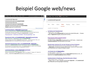 Beispiel Google web/news

 