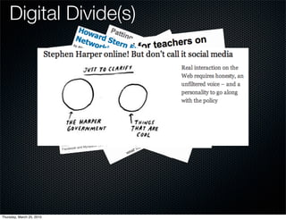 Digital Divide(s)




Thursday, March 25, 2010
 