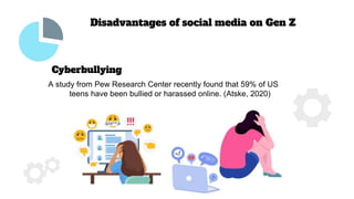 Cyberbullying
A study from Pew Research Center recently found that 59% of US
teens have been bullied or harassed online. (...