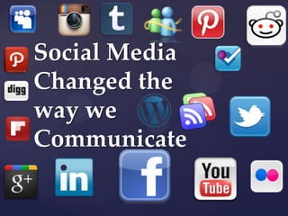 Social Media
Changed the
way we
Communicate
 