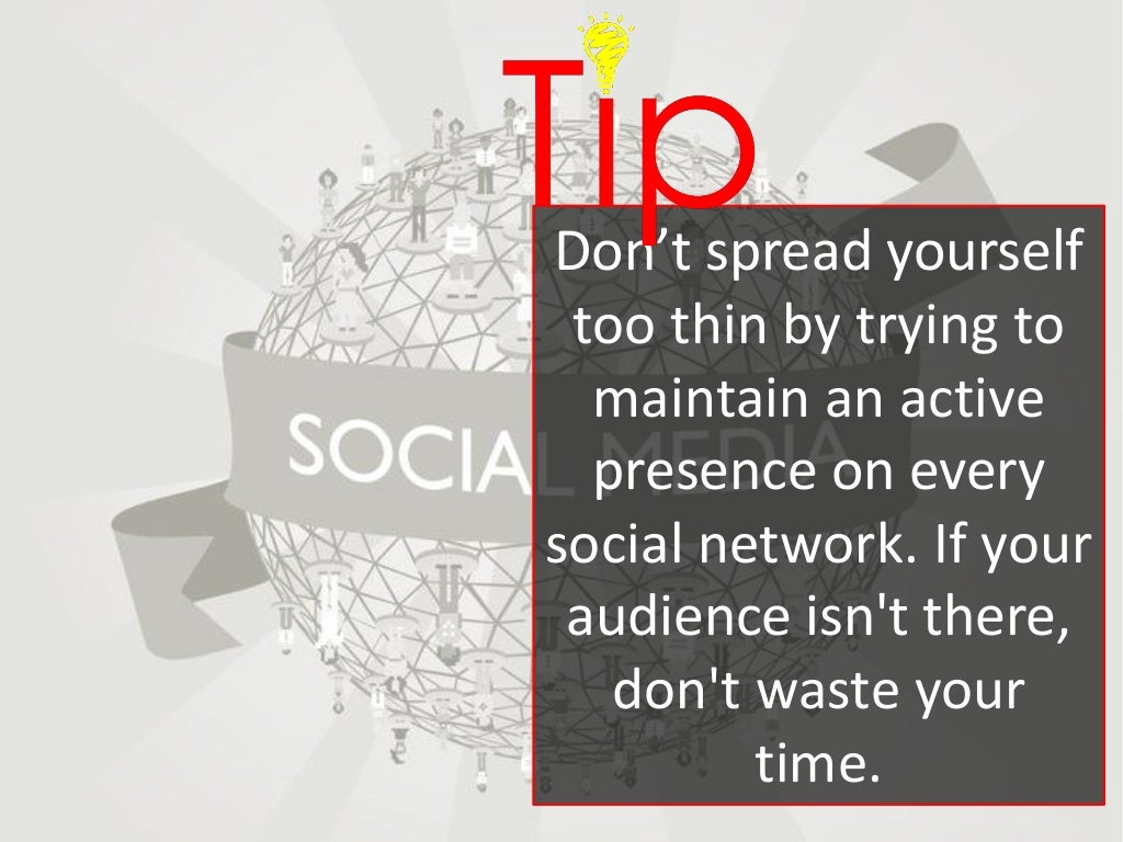 Don’t spread yourself too thin