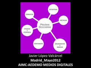 Javier López-Valcárcel
      Madrid_Mayo2012
AIMC-AEDEMO MEDIOS DIGITALES
 