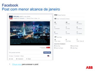 Facebook
Post com menor alcance de janeiro
 Clique aqui para acessar o post
 