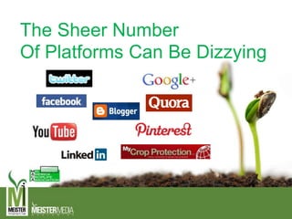 The Sheer Number
Of Platforms Can Be Dizzying
 