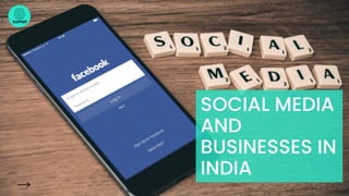 SOCIAL MEDIA
AND
BUSINESSES IN
INDIA
SUIPME
 