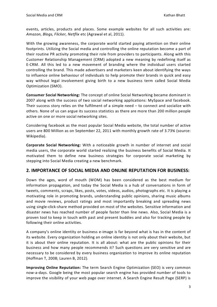 crm research paper social media and crm paper crm research paper social media and crm paper