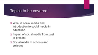 Social media and education | PPTX