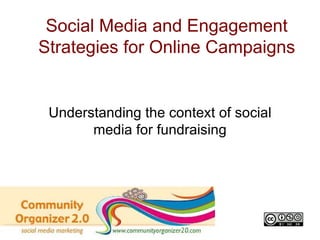 Social Media and Engagement Strategies for Online Campaigns Understanding the context of social media for fundraising 