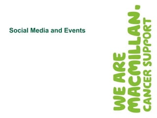 Social Media and Events
 
