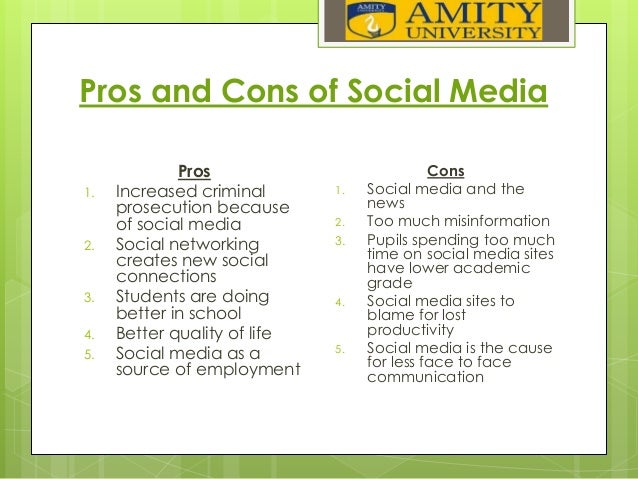 Social media pros and cons essay
