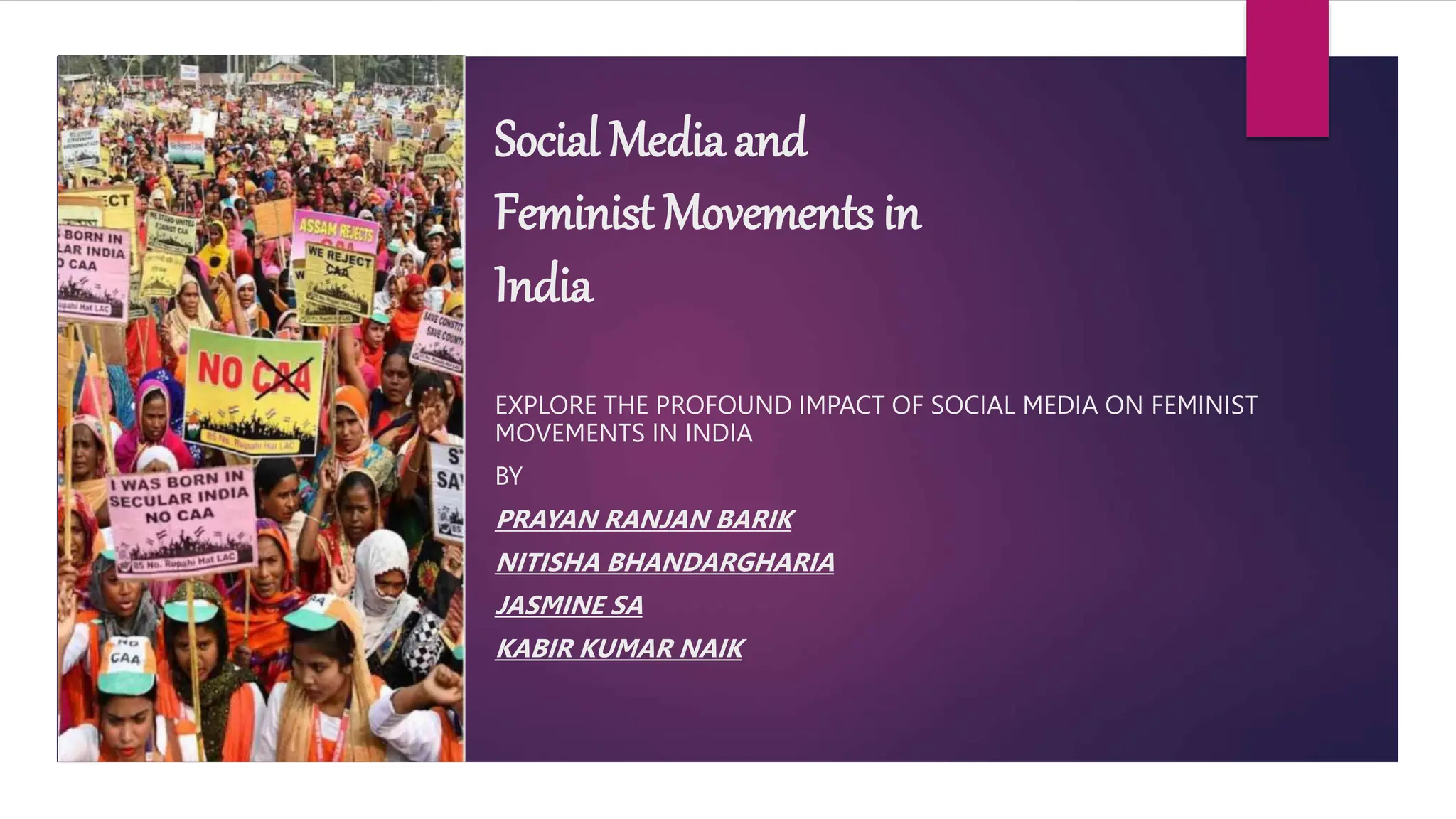 Social media and its impact on feminist movements in india.pptx