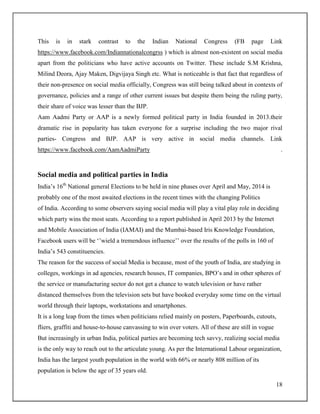 Research on Social media and its importance in political campaign | PDF