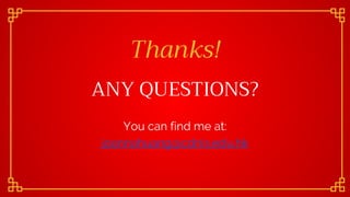 Thanks!
ANY QUESTIONS?
You can find me at:
joannahuang@cdnis.edu.hk
 