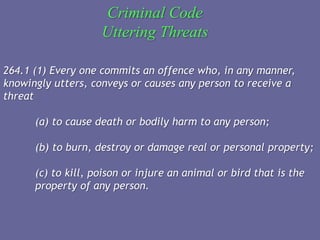 Uttering Criminal Code Social Media And The Law For Students By Toronto Police Officer Laurie ...