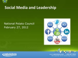 Social Media and Leadership ,[object Object],[object Object]