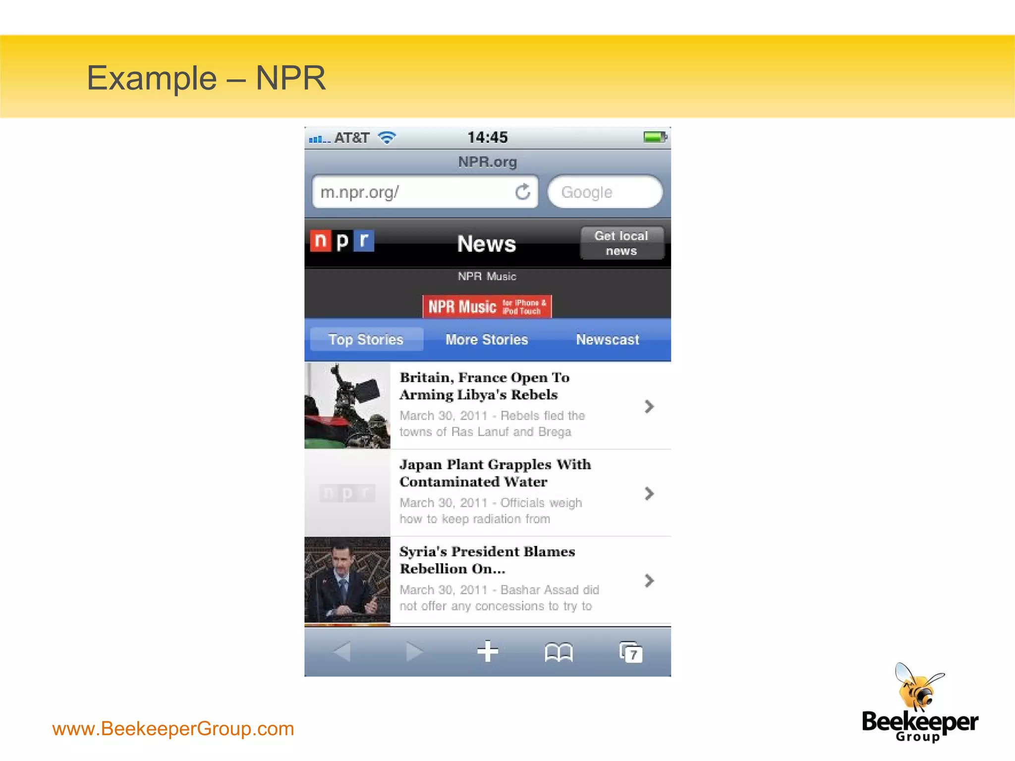 Example – NPR 