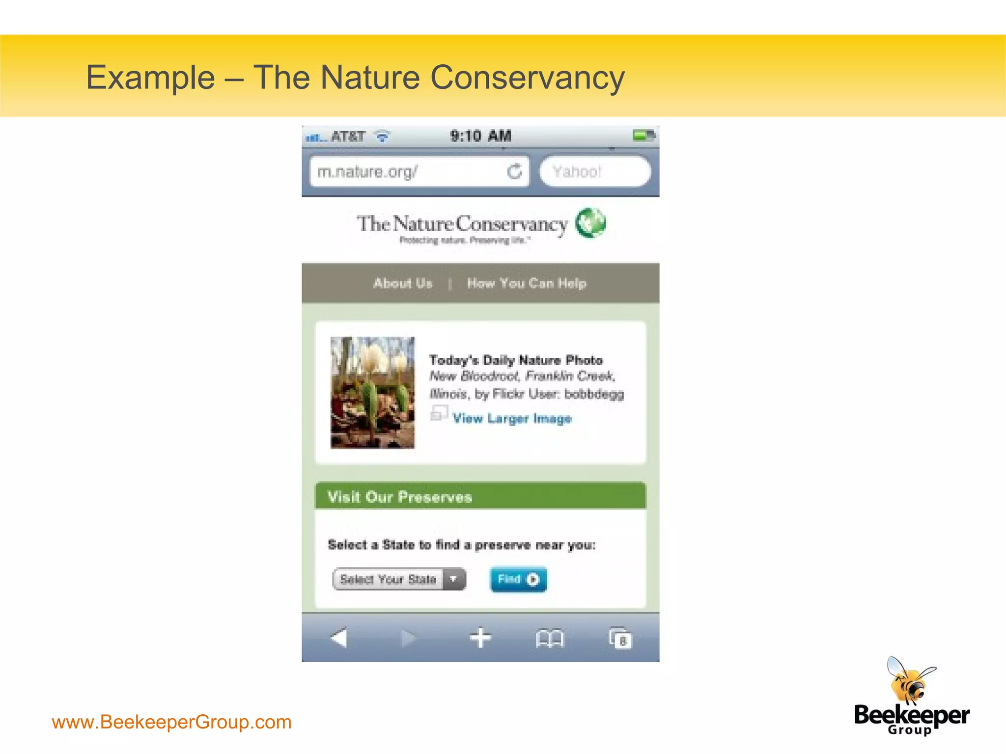 Example – The Nature Conservancy 