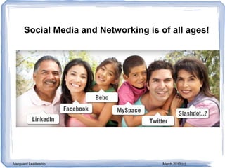 Social Media and Networking is of all ages!




Vanguard Leadership                   March,2010 (c)
 