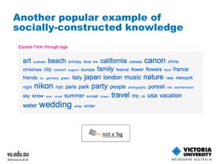 Another popular example of socially-constructed knowledge 