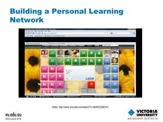 Building a Personal Learning Network Video: http://www.youtube.com/watch?v=zkOKCDGE9vY   