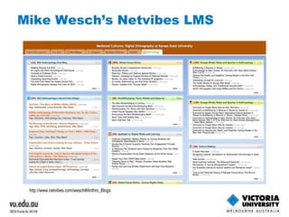 Mike Wesch’s Netvibes LMS http://www.netvibes.com/wesch#Anthro_Blogs   
