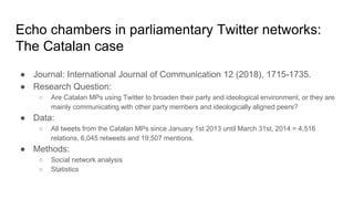 Social media and political polarization: the Catalan case | PPTX