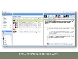 EARLY ADOPTION OF GOOGLE WAVE.
 