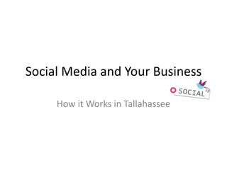 Social Media and Your Business,[object Object],How it Works in Tallahassee,[object Object]