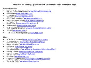 Social Media Tools and Mobile Apps for Research and Publishing