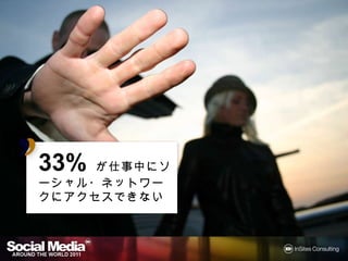 33% が仕事中にソー
     仕事中に
シャル・ネットワークに
シャル・ネットワークにアクセ
スできない
 
